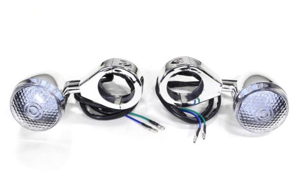Kierunkowskaz led okrągły biały z obejmą cl-173 sc