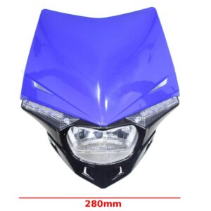 Lampa przód cross enduro z owiewką niebieska sc