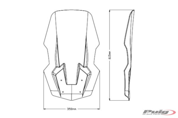 Szyba Puig V-Tech Do Keeway Vieste 2021 (Touring) Lekko Przyciemniona - obrazek 5