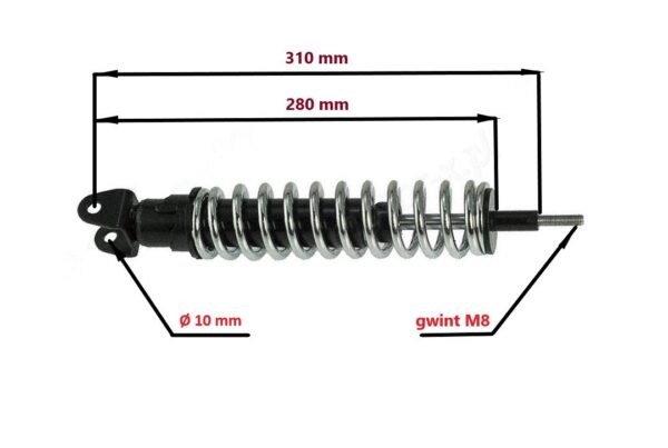 Amortyzator Tylny Power Force Piaggio / Gilera  Amt000058-A