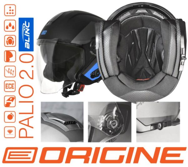 Kask origine palio 2.0 + bt solid titanium matt xxl - obrazek 11