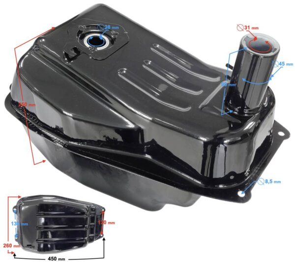 Zbiornik paliwa bak skuter b-max euro3