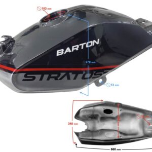 Zbiornik paliwa bak czerwony stratos 125