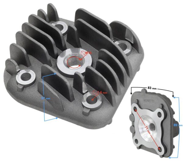 Głowica skuter 2t 50cc 1pe40qmb - obrazek 3