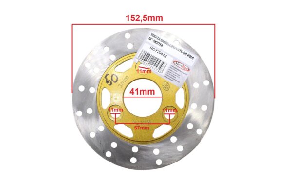 Tarcza hamulcowa gy6-50 skuter 4t koło 10" - obrazek 2