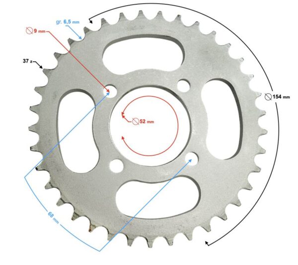 Zębatka 428-37 db125