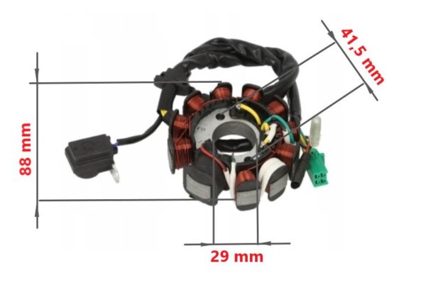 Stojan Alternatora Power Force Z Kołem Magnesowym Gy6 125/150 11 Cewek Gy6125w104106 - obrazek 2