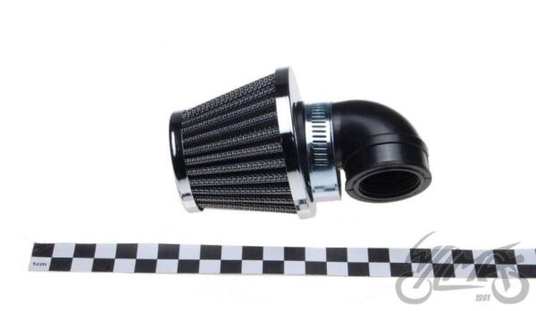 Filtr powietrza 30 mm stożkowy 90 chrom - obrazek 2