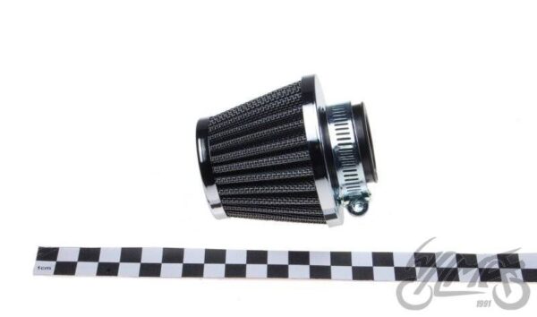 Filtr powietrza 30 mm stożkowy chrom - obrazek 2