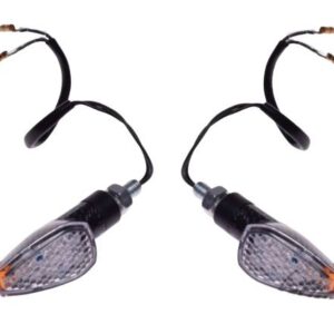 Kierunkowskaz carbon biało-pomar klosz led