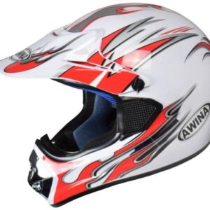 Kask awina xl biało-czerw graf enduro tn-8686-30