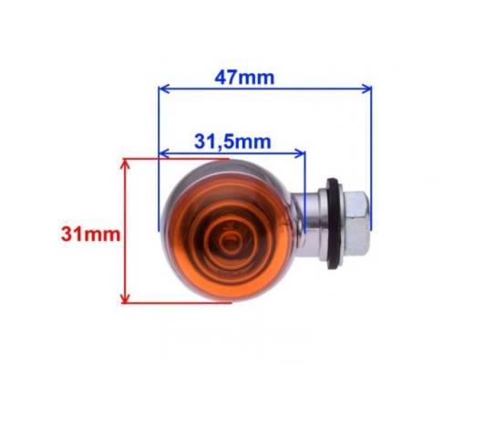 Kierunkowskaz błotnik chrom kropla Kierunkowskaz błotnik chrom kropla - obrazek 3