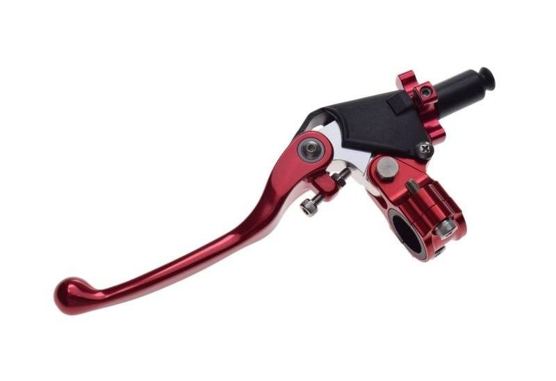 Dźwignia sprzęgła z korpusem motocross czerwona