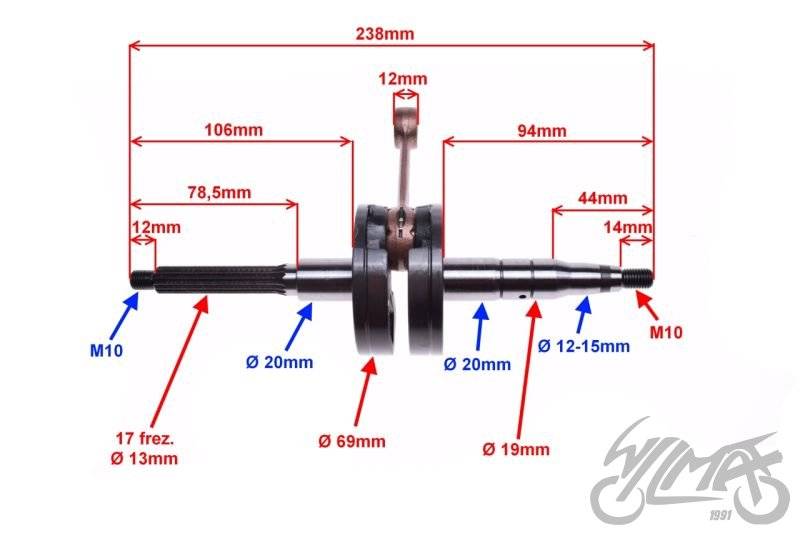 Wał korbowy yamaha mbk booster taiwan Wał korbowy yamaha mbk booster taiwan - obrazek 2