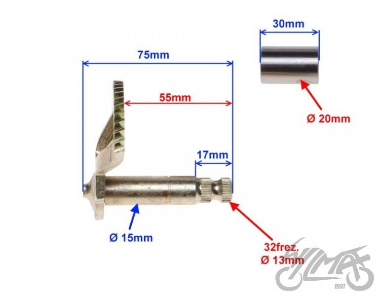 Wałek z segm rozr długość wałka 64mm hurricane Wałek z segm rozr długość wałka 64mm hurricane - obrazek 3