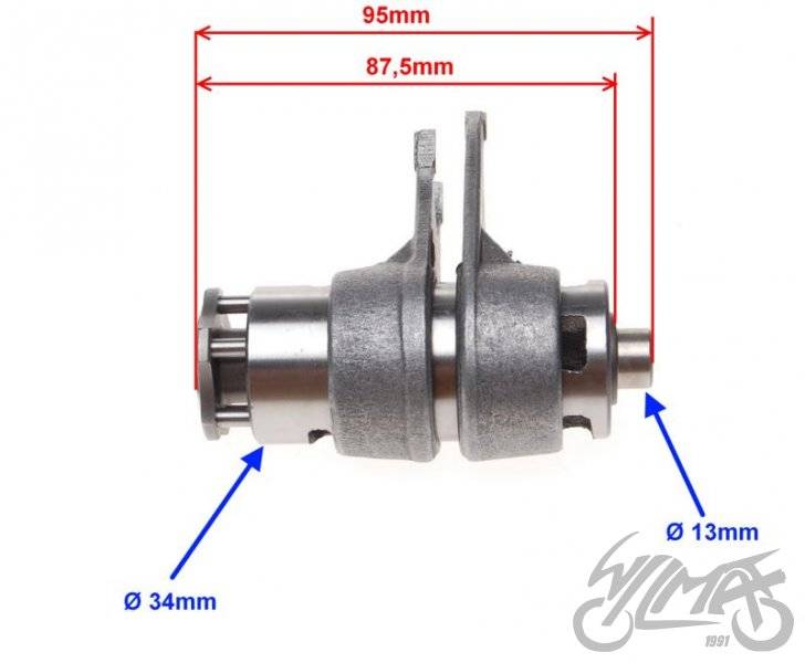 Wałek krzywkowy zmiany biegów 4t czoper Wałek krzywkowy zmiany biegów 4t czoper - obrazek 3