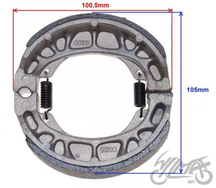 Szczęka hamulca tył 2 sztuki 110x25 Szczęka hamulca tył 2 sztuki 110x25 - obrazek 2