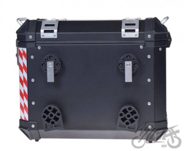 Kufer boczny aluminiowy czarny z zamkiem 2 szt - obrazek 4