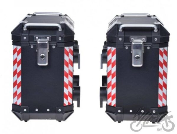 Kufer boczny aluminiowy czarny z zamkiem 2 szt - obrazek 5