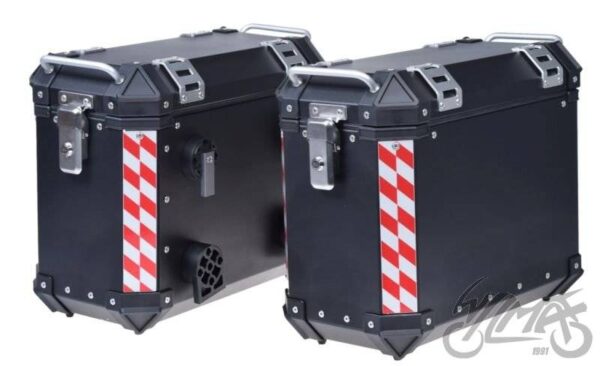Kufer boczny aluminiowy czarny z zamkiem 2 szt - obrazek 7