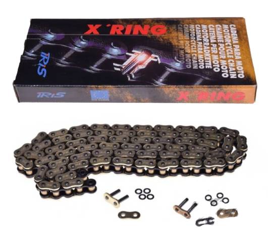 Łańcuch napędowy iris 520 x-ring 122l złoty