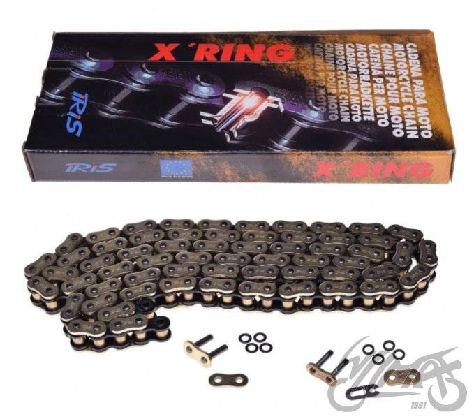 Łańcuch napędowy iris 520 x-ring 122l złoty Łańcuch napędowy iris 520 x-ring 122l złoty - obrazek 2