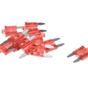 Bezpiecznik płytkowy mini 10a z diodą led 10szt