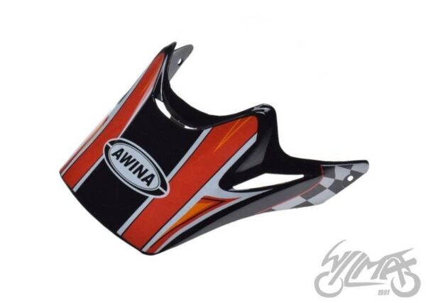 Daszek kasku enduro czerwono-czarny aj037 - obrazek 2