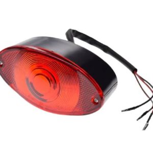 Lampa tył czarna czerwony klosz