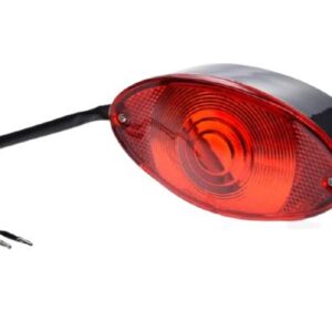Lampa tył chrom czerwony klosz led