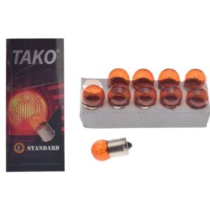 Żarówka 12v 10w g18 ba15s żółta 10szt tako bez eec