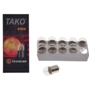 Żarówka 12v 10w r10w ba15s opk 10 szt tako