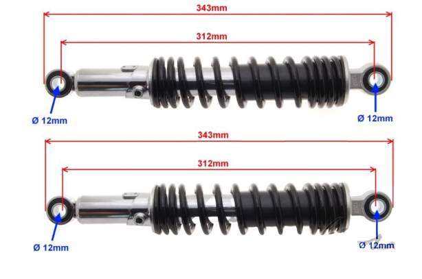 Amortyzator tył 2 sztuki romet zetka Amortyzator tył 2 sztuki romet zetka - obrazek 3