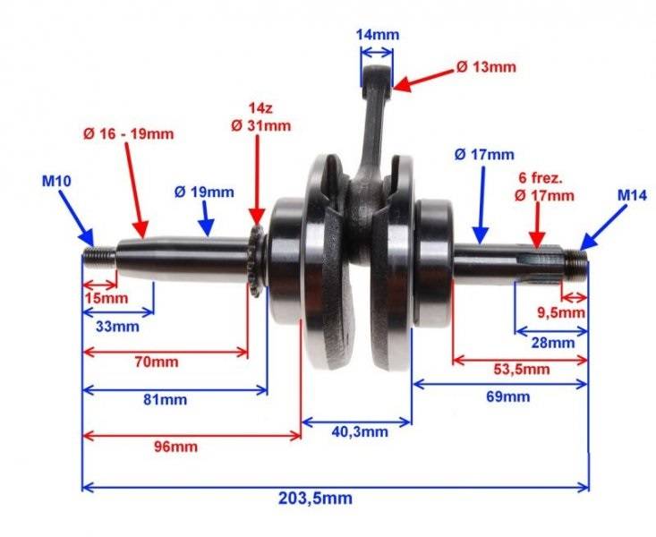 Wał korbowy 4t biegowy Wał korbowy 4t biegowy - obrazek 2